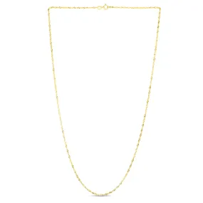 14K Gold 1.3mm Singapore Chain