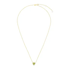 14K Gold & Peridot Solitaire Necklace