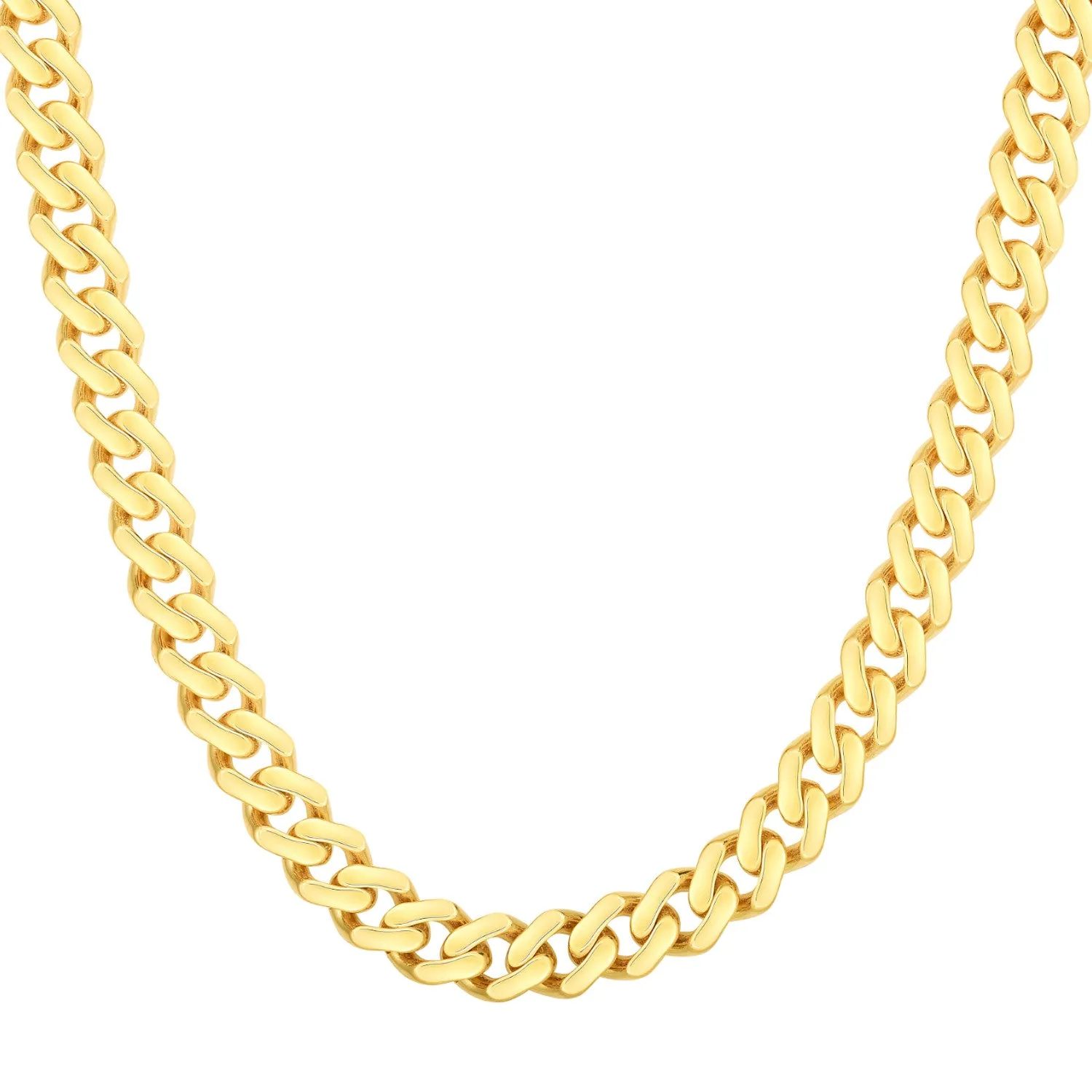 14K Yellow Gold 8MM Lite Miami Cuban Chain