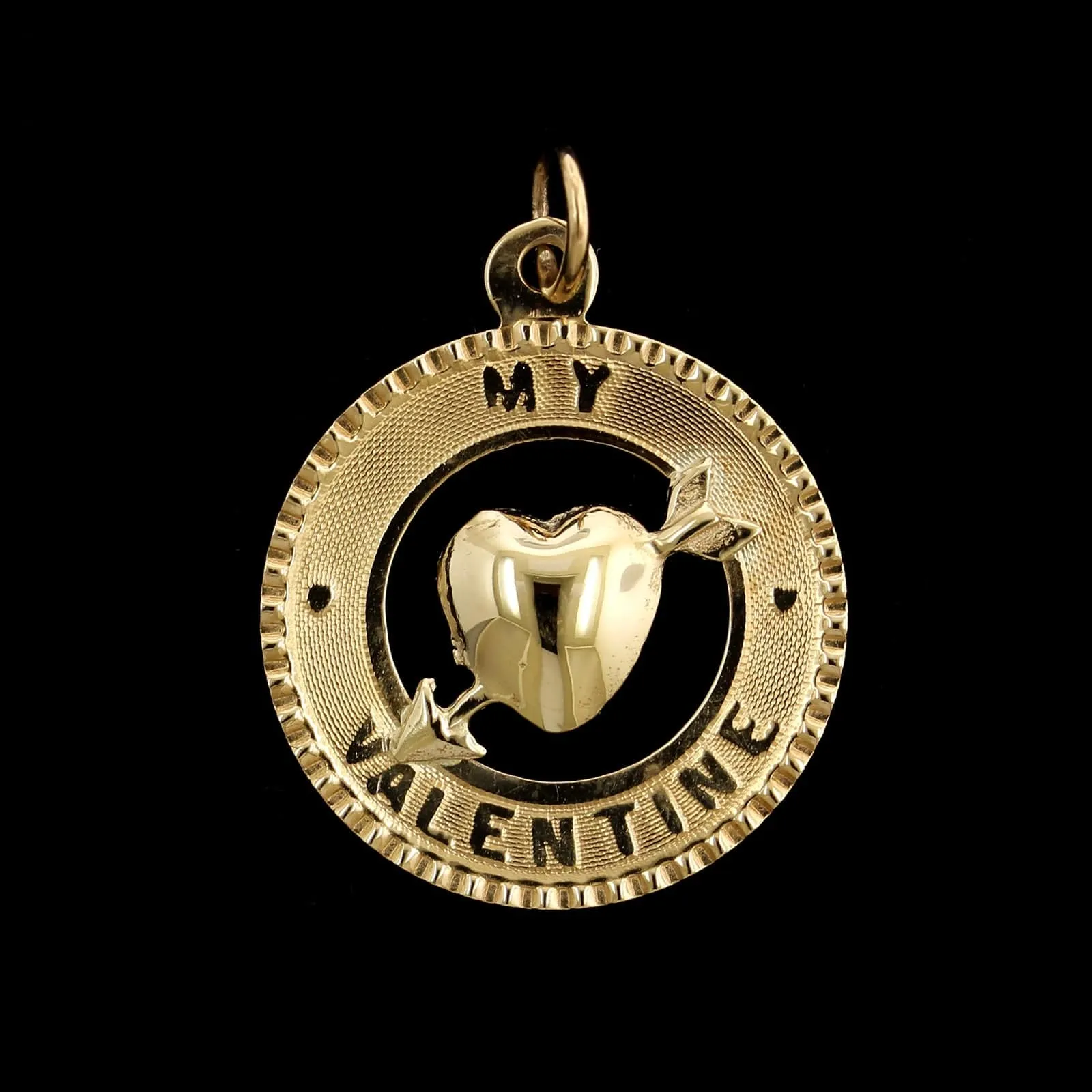 14K Yellow Gold Estate My Valentine Charm