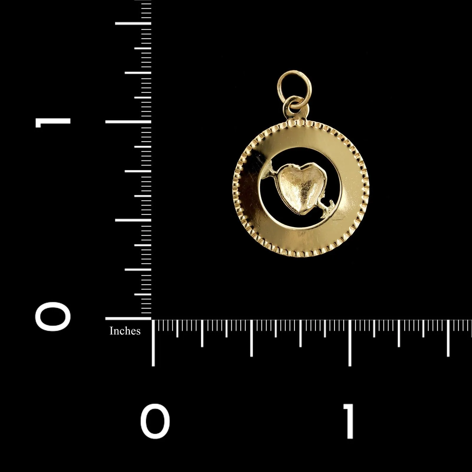 14K Yellow Gold Estate My Valentine Charm