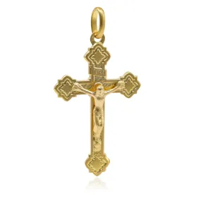 18K YELLOW GOLD RINASCIMENTALE CON CORPO CROSS CHARM