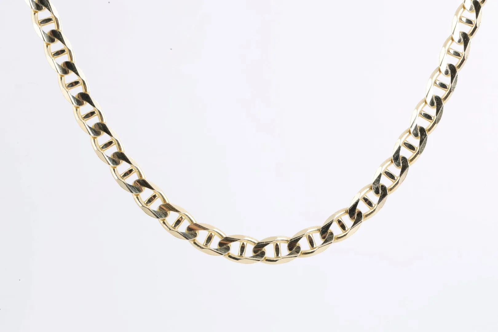 24" 14k Yellow Gold Mariner Link Chain (47.50g.)