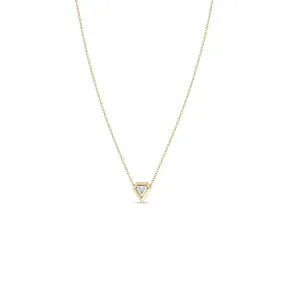 .28 ctw Shield Diamond Bezel Necklace