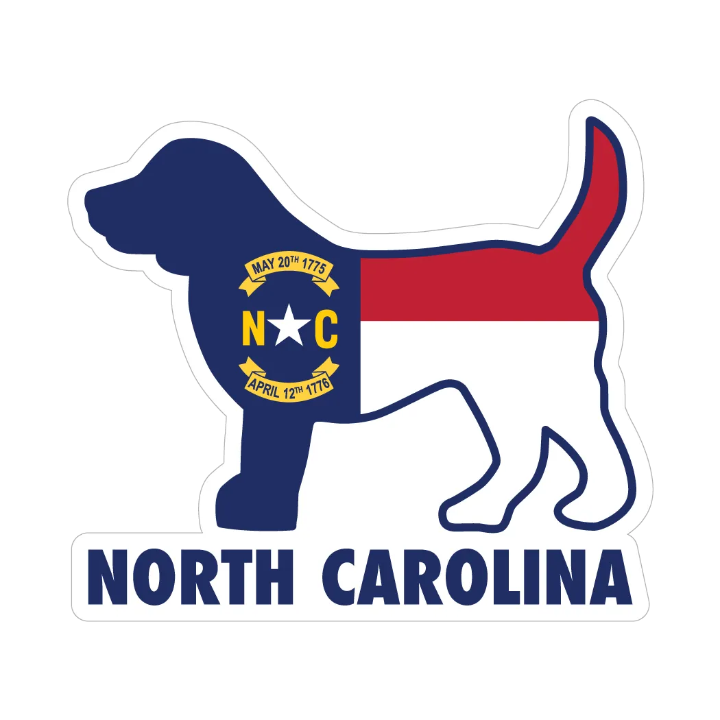 3 Sticker - North Carolina Dog