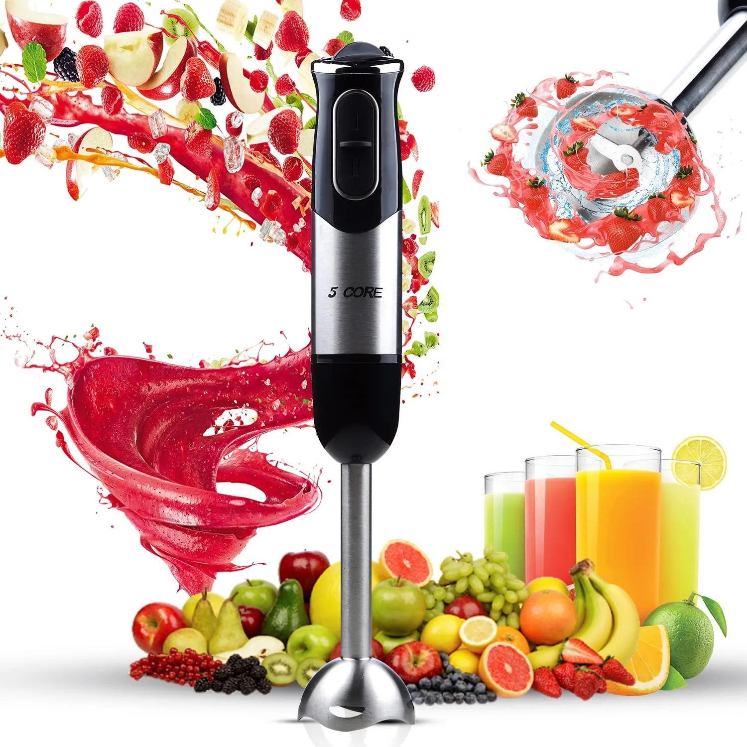 5 Core Immersion Hand Blender 500W Multifunctional Powerful Electric