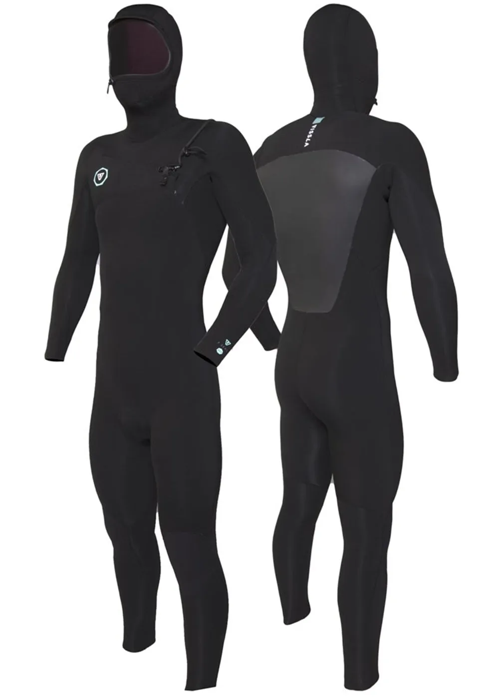 7 Seas 6-5 Full Hooded Chest Zip Wetsuit, BLK