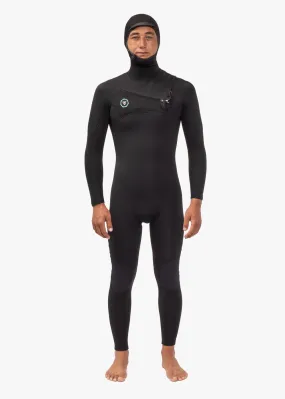 7 Seas 6-5 Full Hooded Chest Zip Wetsuit, BLK