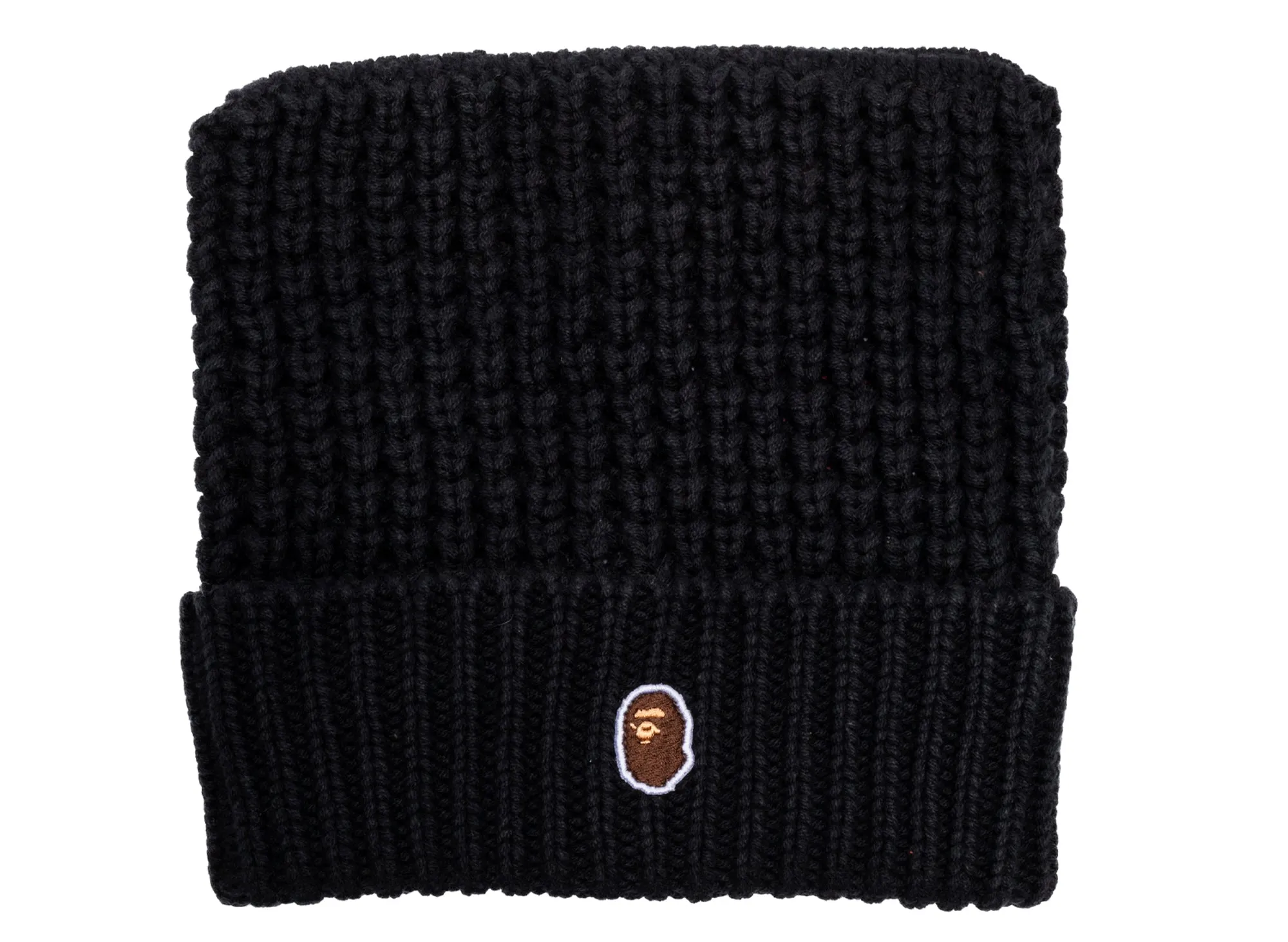 A Bathing Ape Cat Ear Knit Cap in Black xld