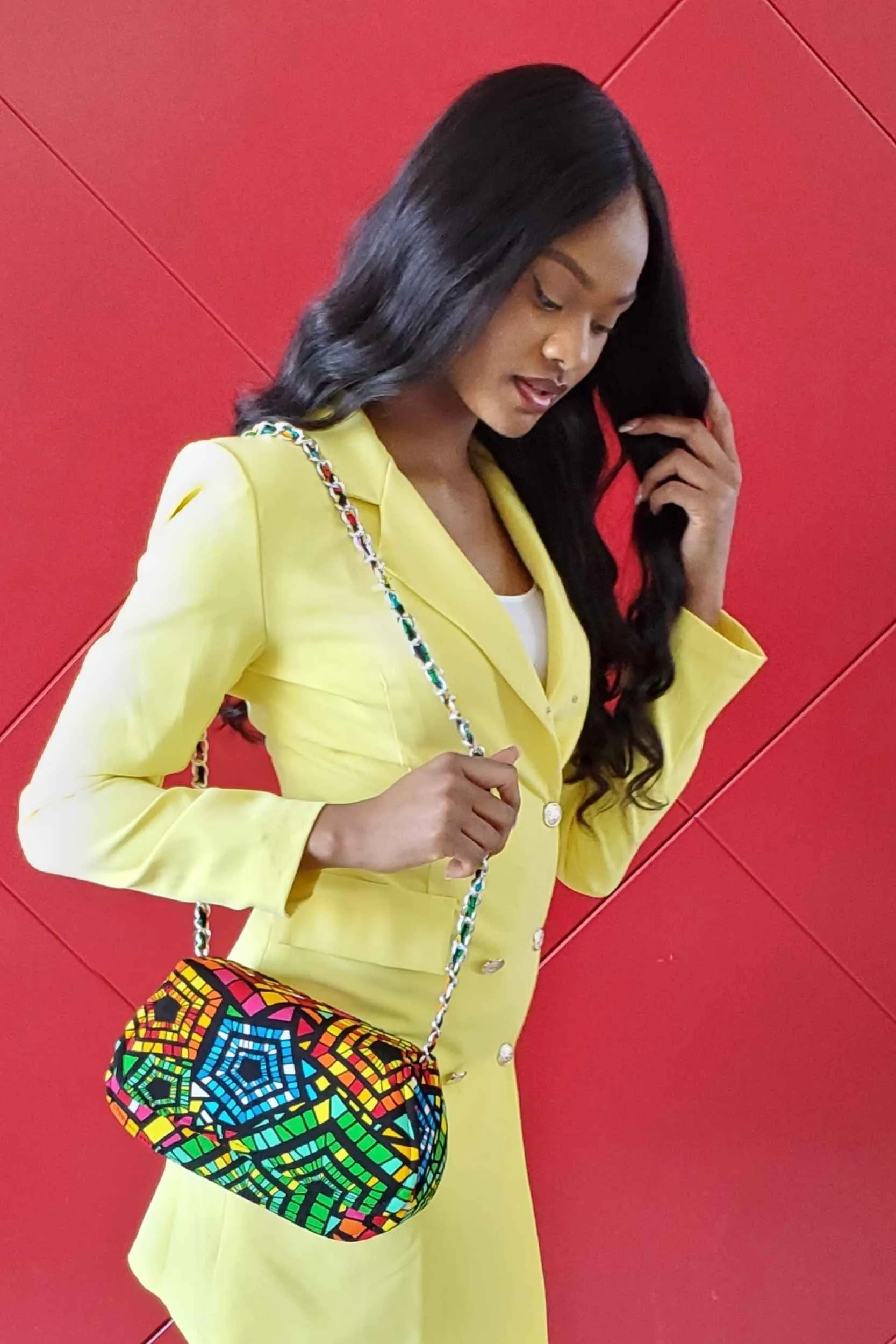 ABANA African Print Midsize Bag