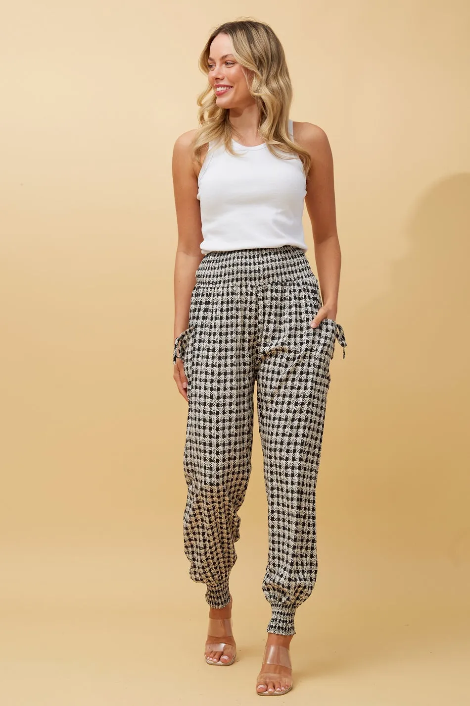 ABSTRACT PRINT BOHO HAREM PANTS