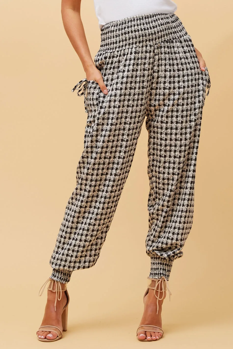 ABSTRACT PRINT BOHO HAREM PANTS