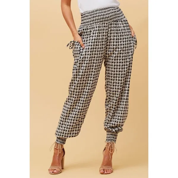 ABSTRACT PRINT BOHO HAREM PANTS