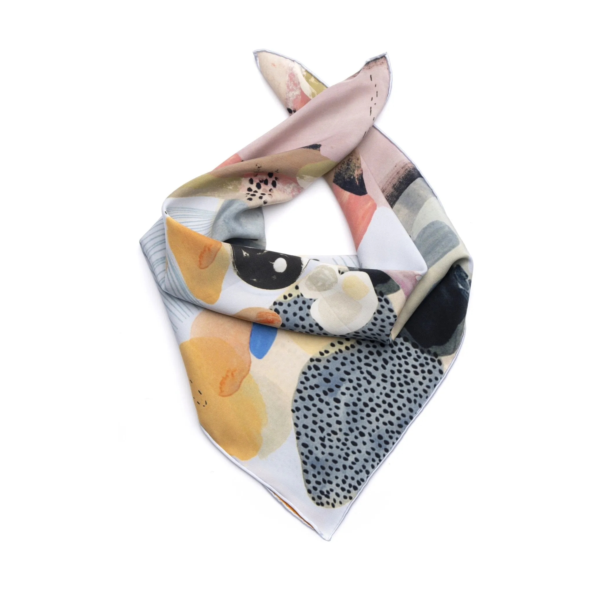 Abstract Printed Square Scarf