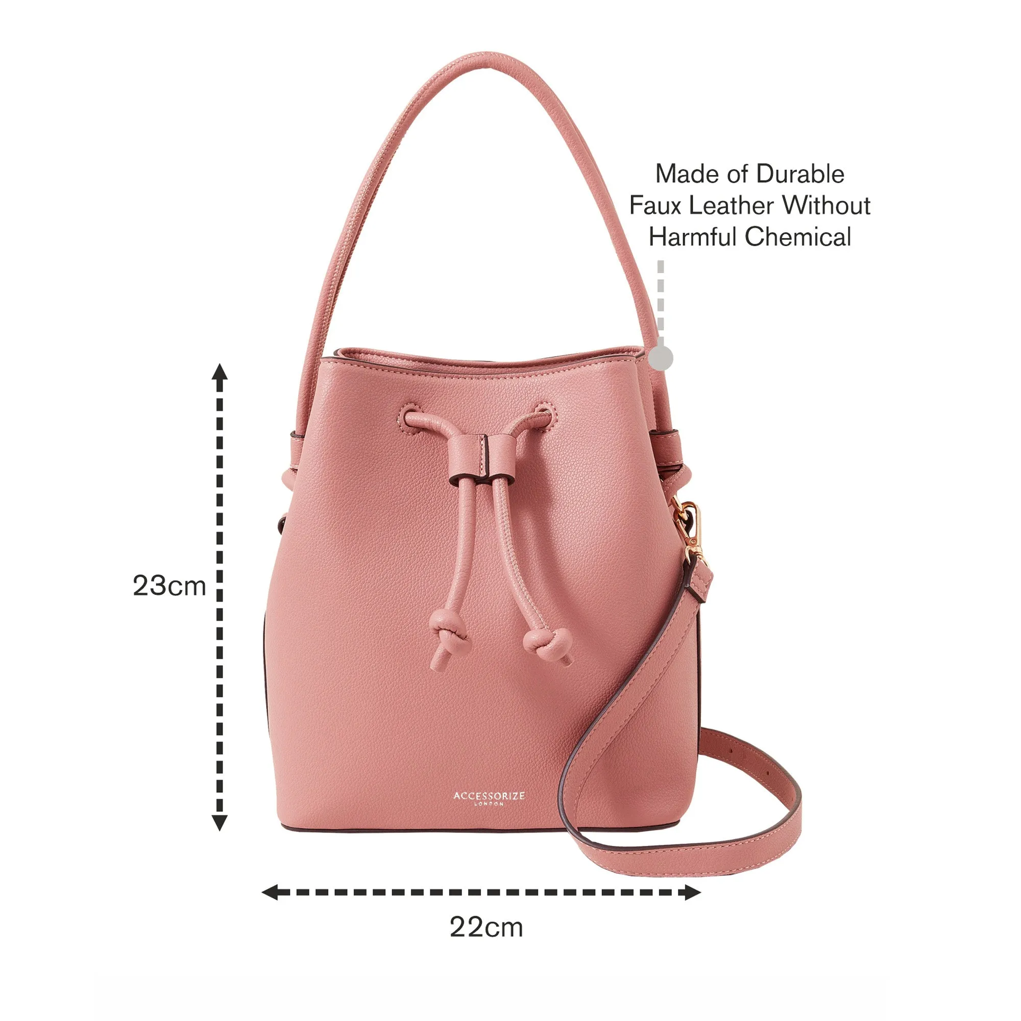 Accessorize London Women's Pink Duffle Handheld Bag