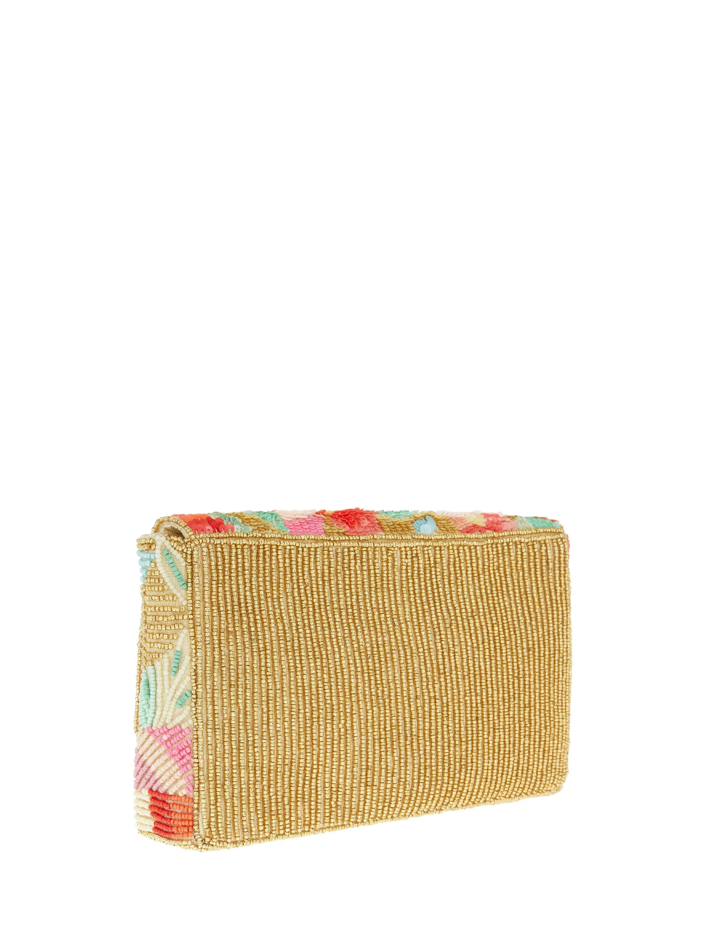 Accessorize London Women's Tasmin Floral Embellished Clutch Bag