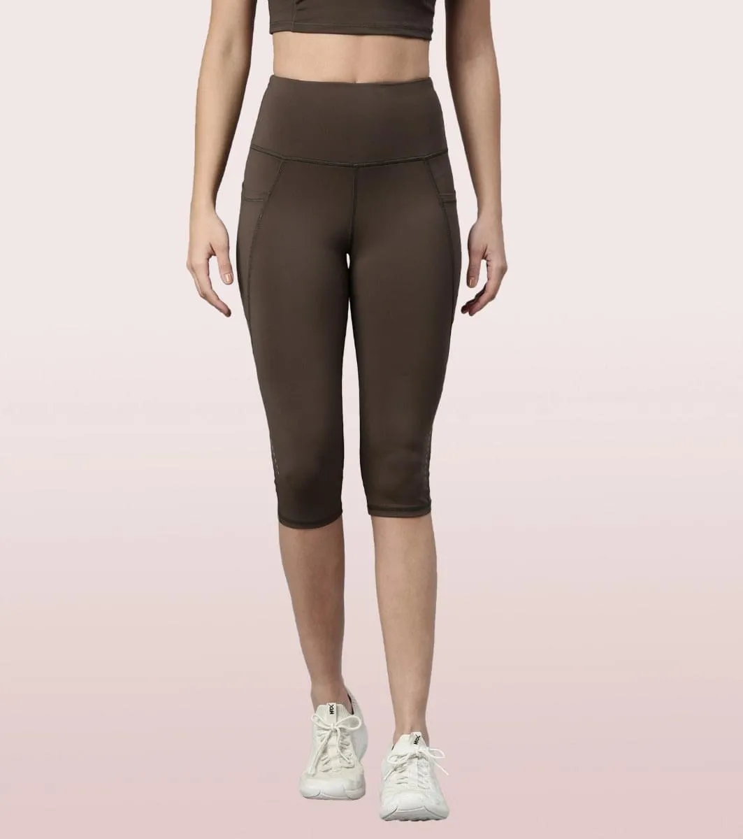 Active Capri Legging| Dry Fit Active Capri Legging With Reflective Graphic