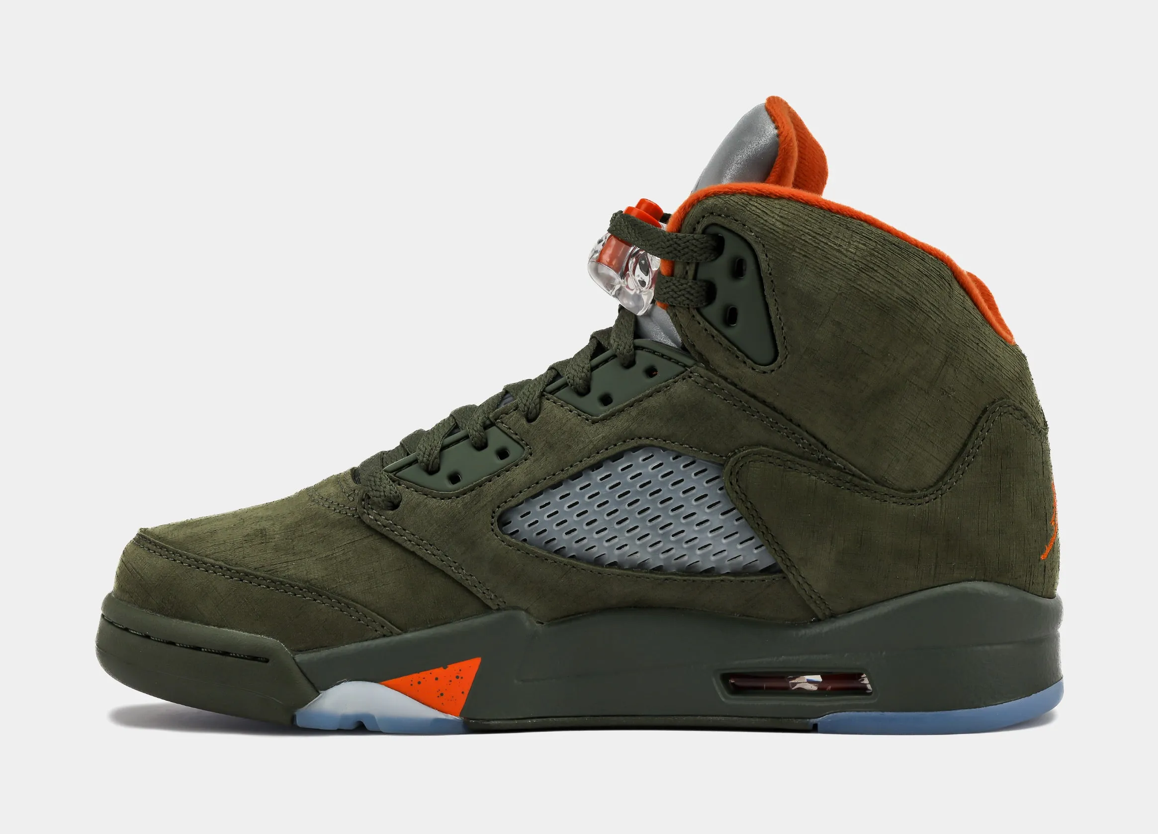 Air Jordan 5 Retro Olive Mens Lifestyle Shoes (Army Olive/Solar Orange)