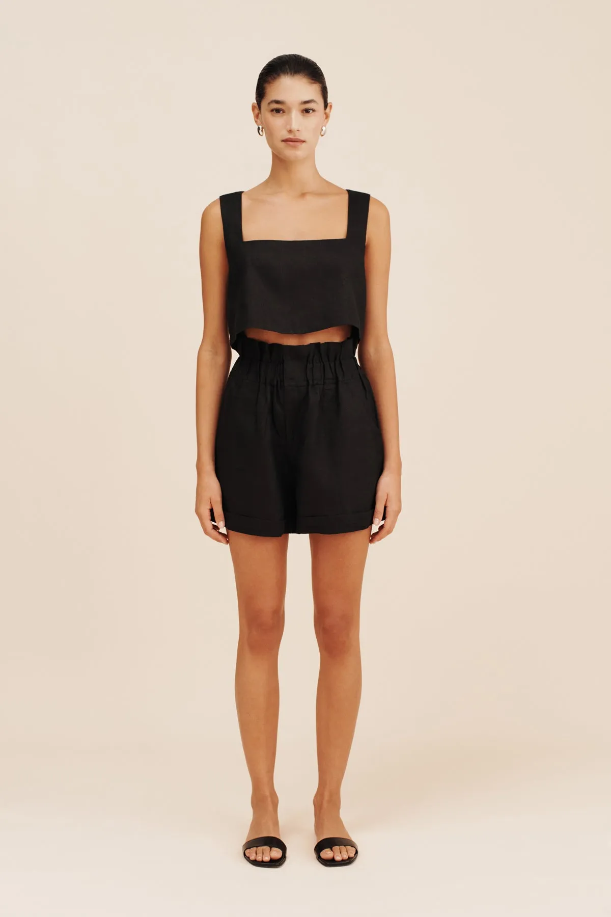 ALICE CROP TOP - BLACK