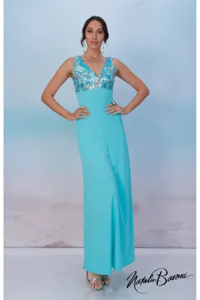 Aquamarine Long Dress - La Scala