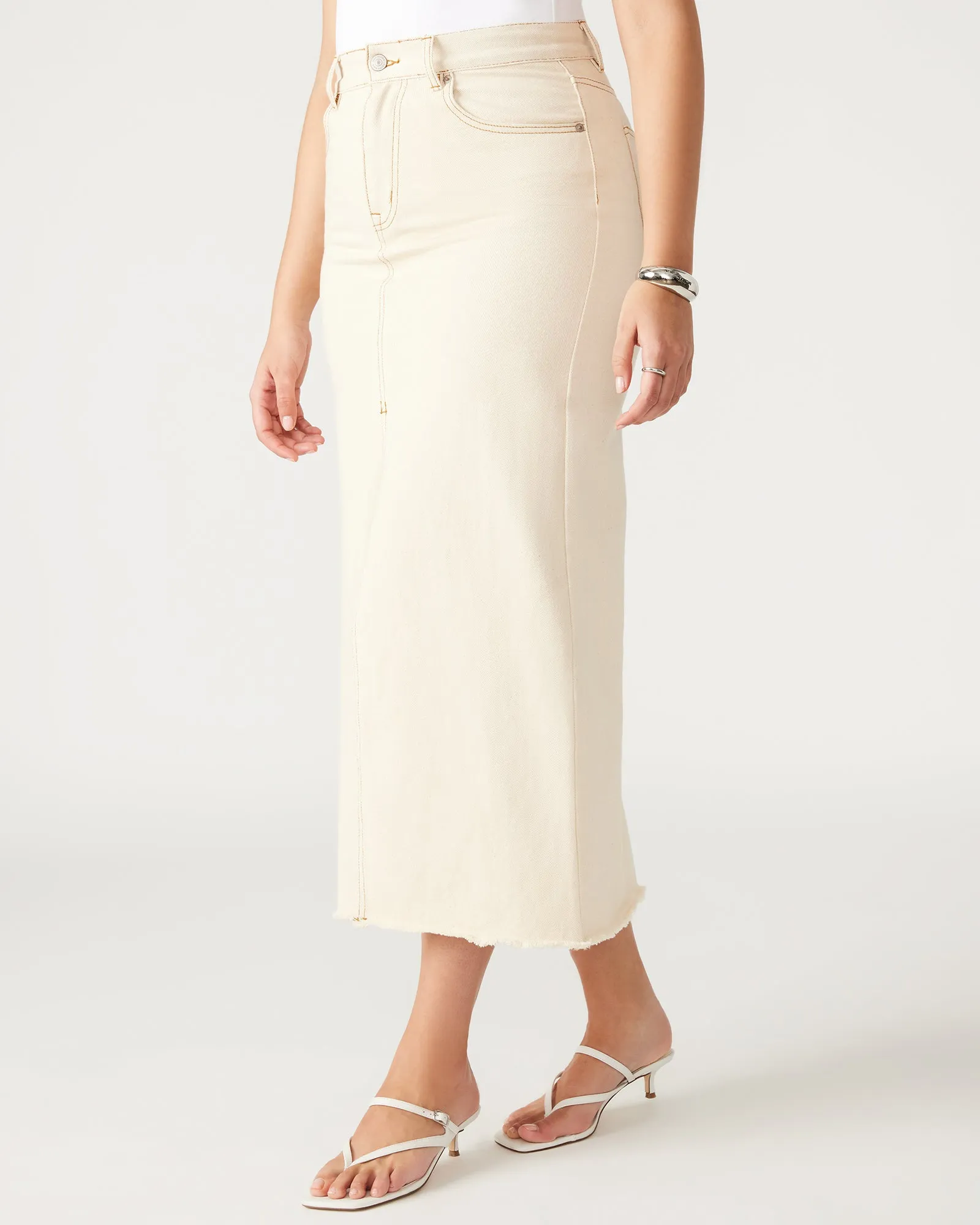 AVANI DENIM SKIRT IVORY