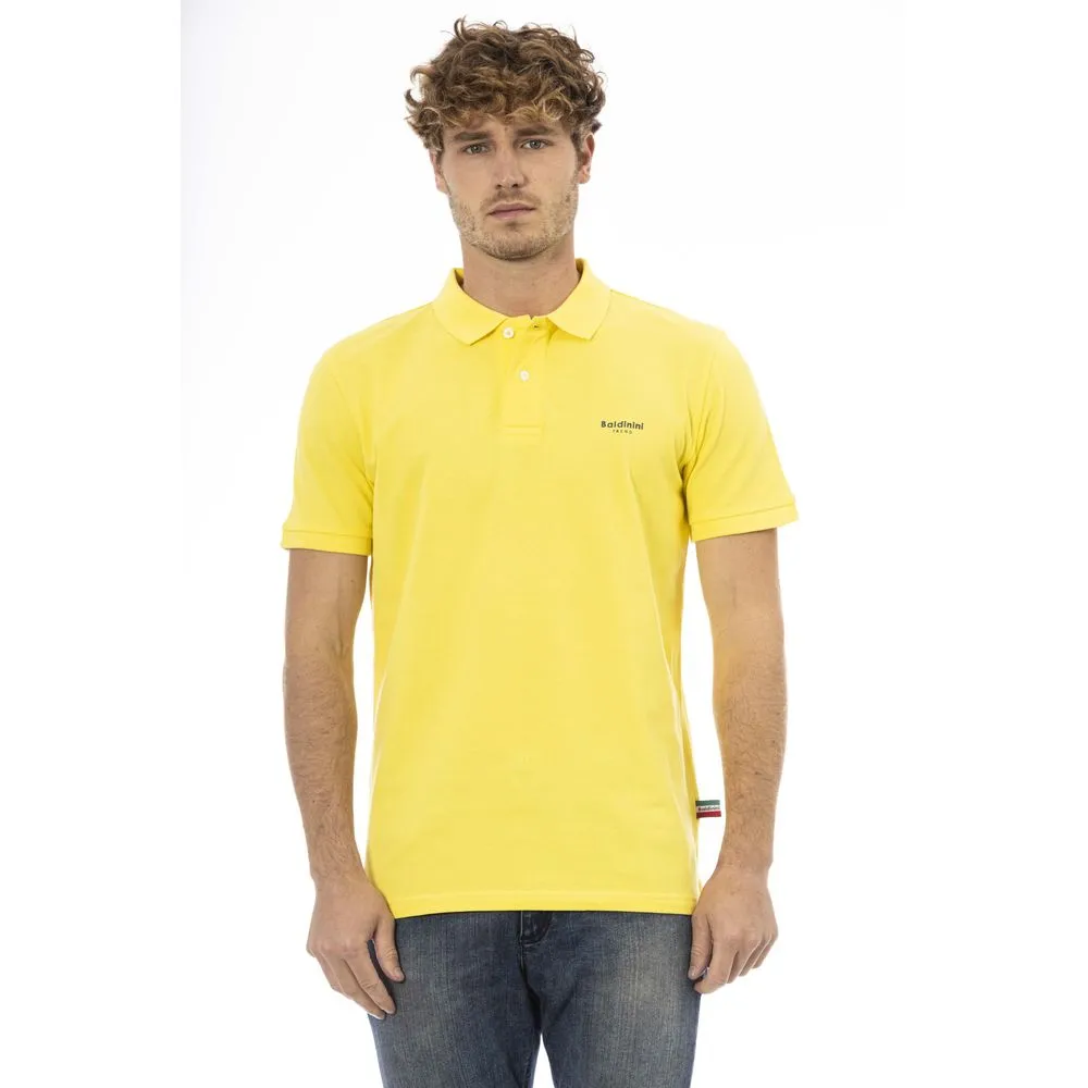 Baldinini Trend Yellow Cotton Men Men's Polo