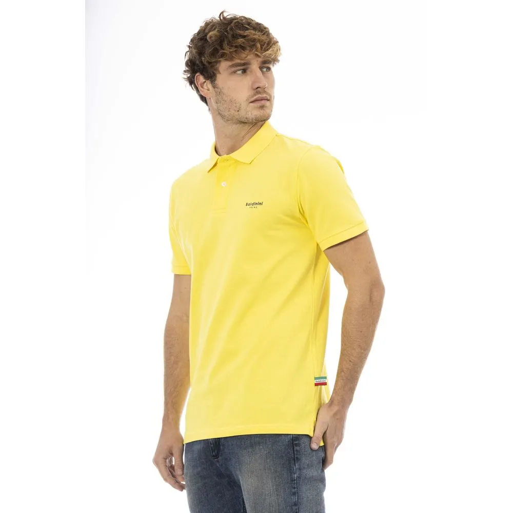 Baldinini Trend Yellow Cotton Men Men's Polo