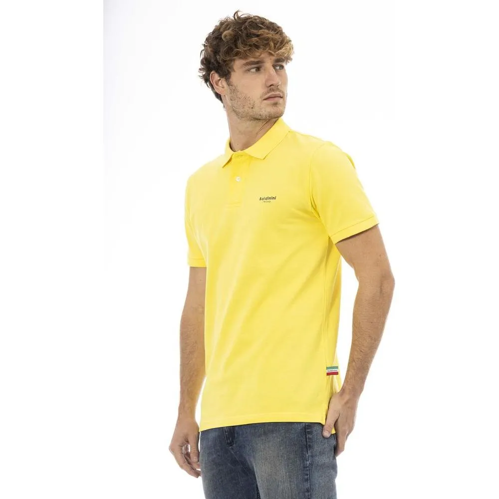 Baldinini Trend Yellow Cotton Men Polo