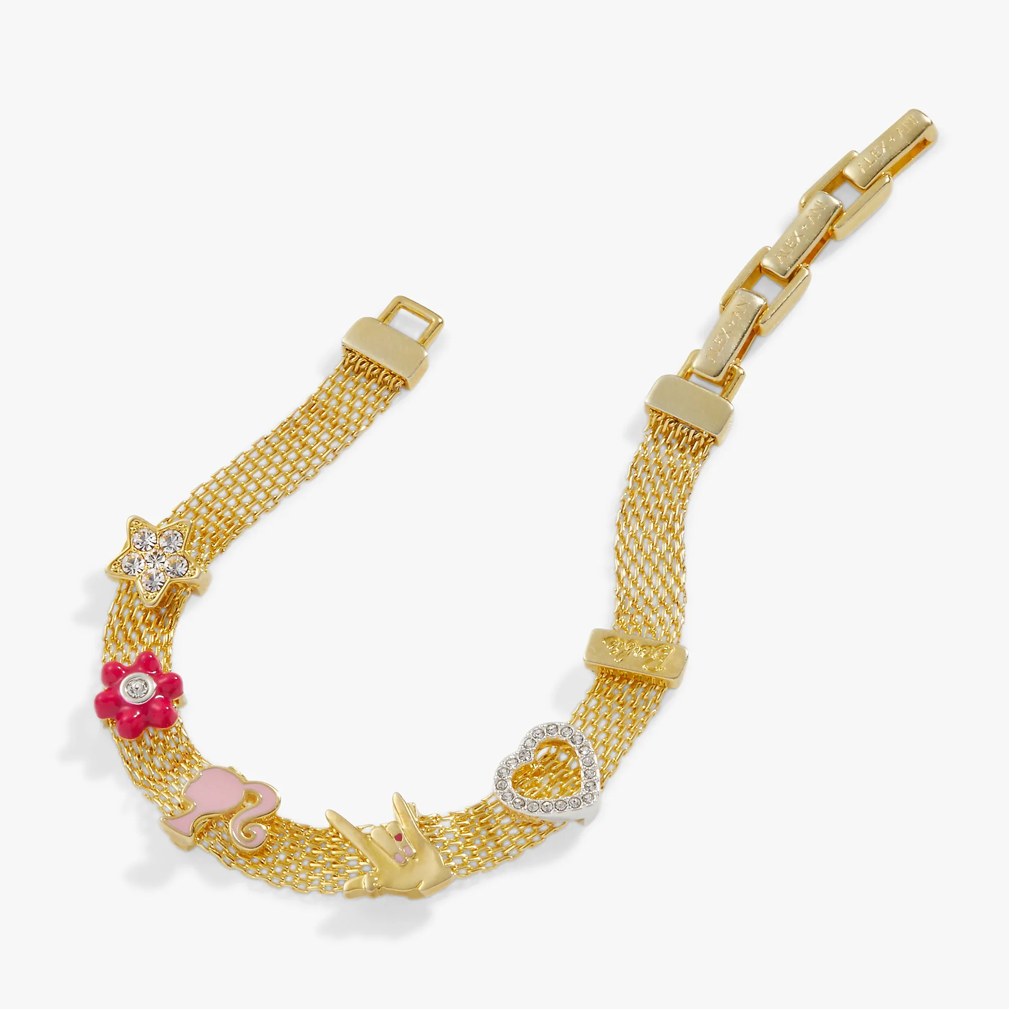 Barbie Multicharm Mesh Chain Bracelet