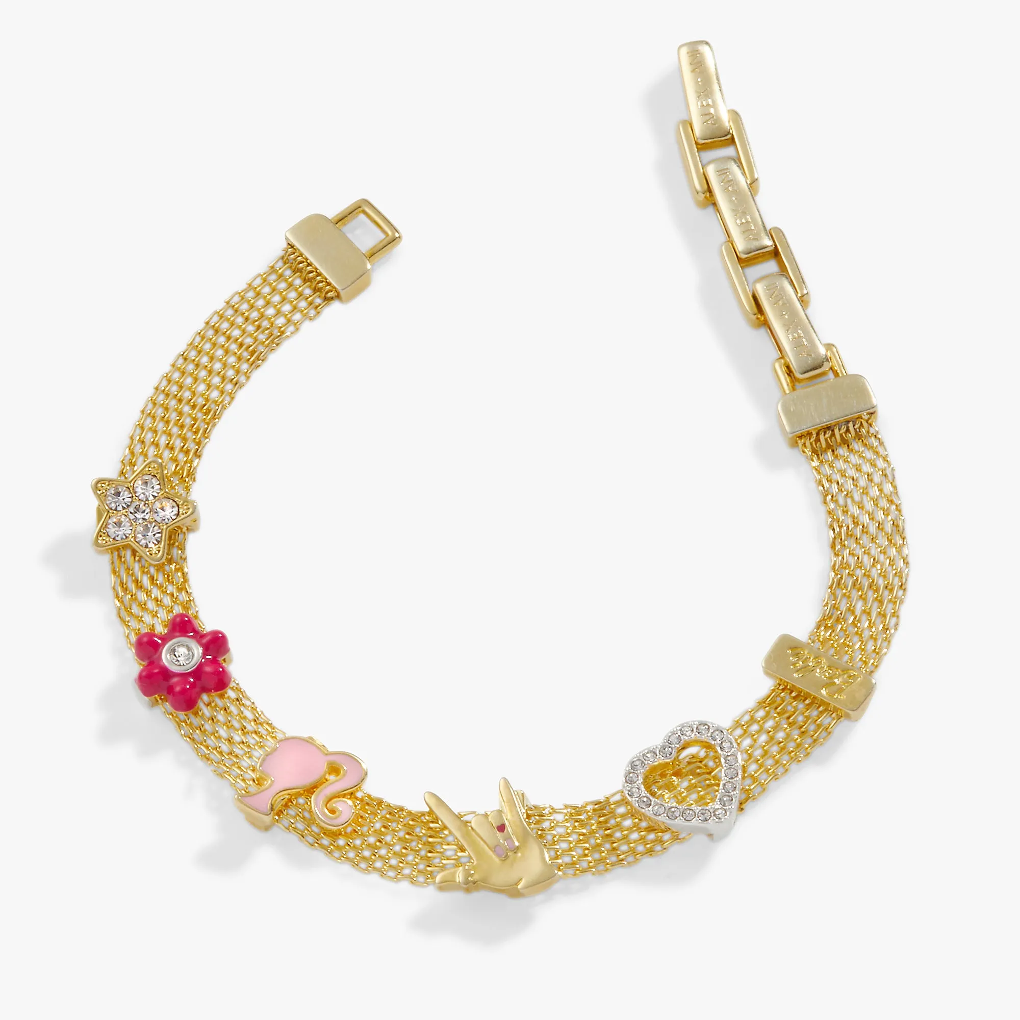 Barbie Multicharm Mesh Chain Bracelet