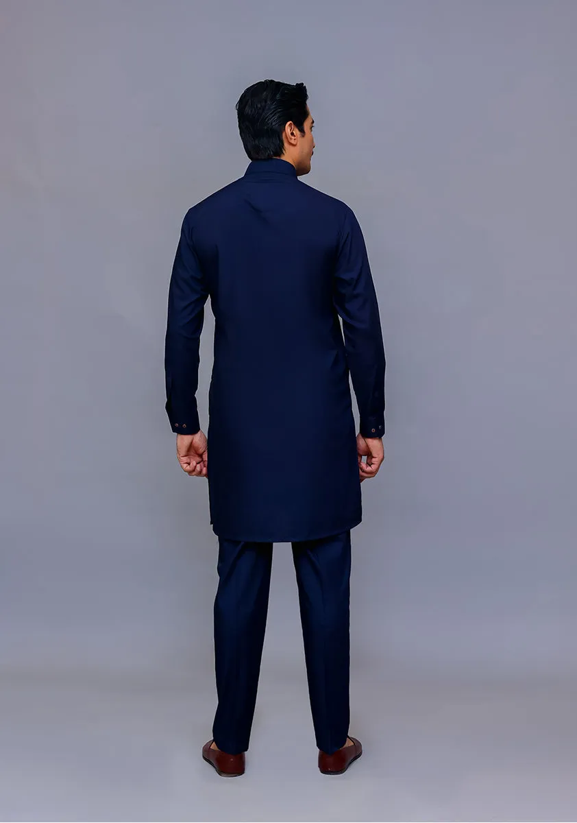 Basic Poly Viscose Salute Slim Fit Suit