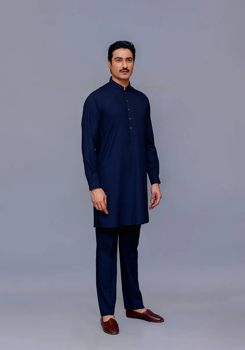 Basic Poly Viscose Salute Slim Fit Suit