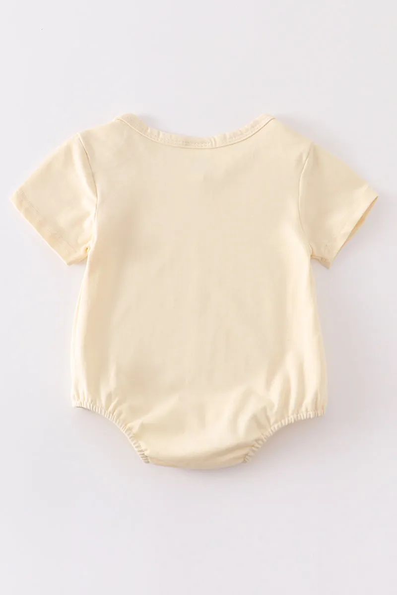 Beige blank basic t-shirt Adult Kids and baby bubble