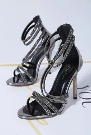 BELINDA - RHINESTONE STRAP HEELS