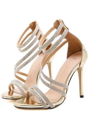 BELINDA - RHINESTONE STRAP HEELS