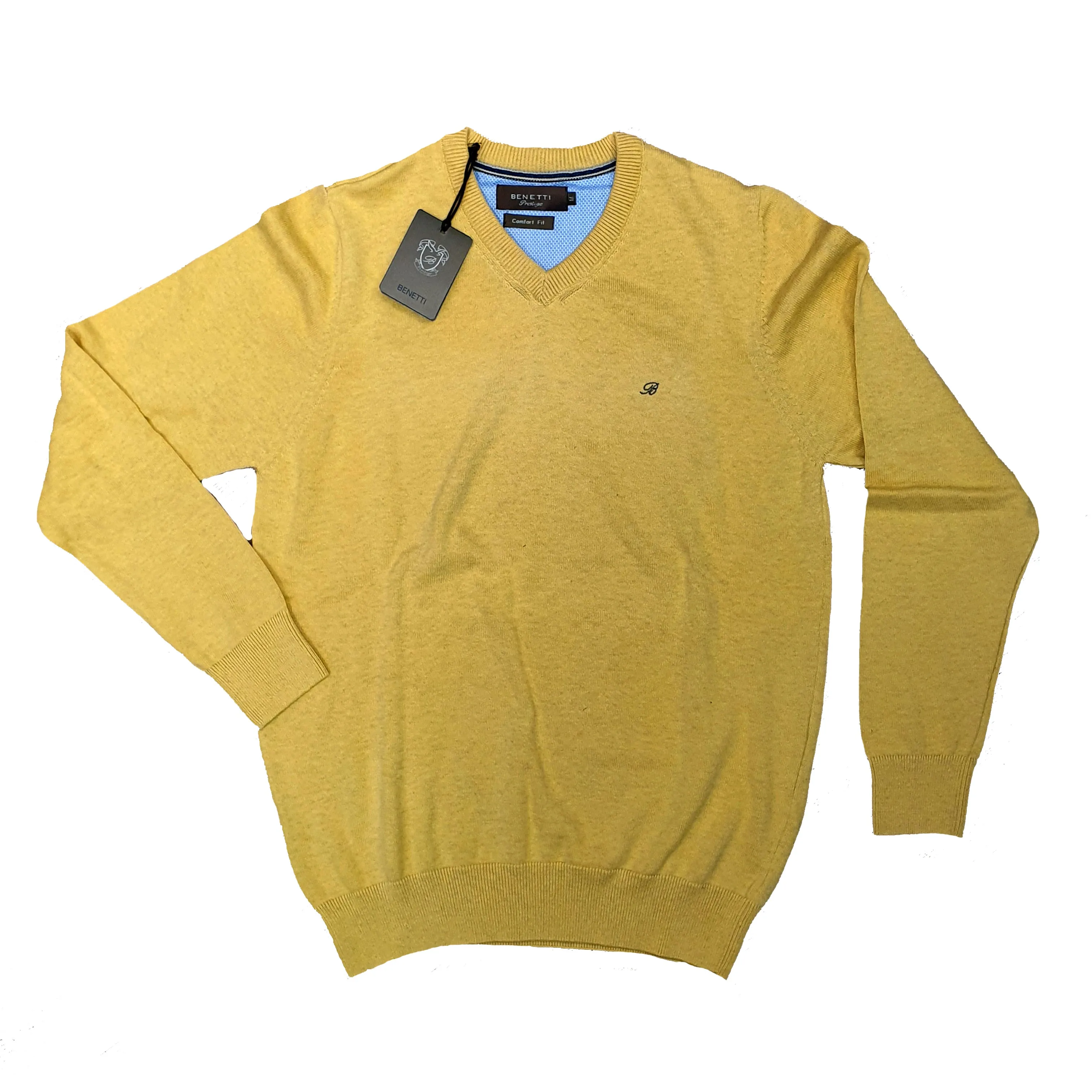 Benetti 100% Cotton Knitwear - Yellow