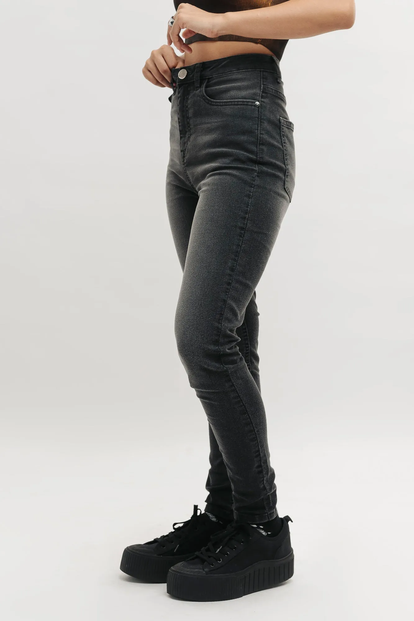 Black Charcoal Skinny Jeans