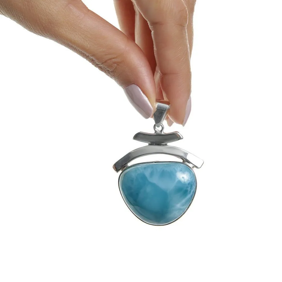 Blue Larimar Pendant, Asha