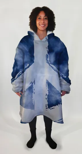 Blue Tie Dye Peace Big Hoodie