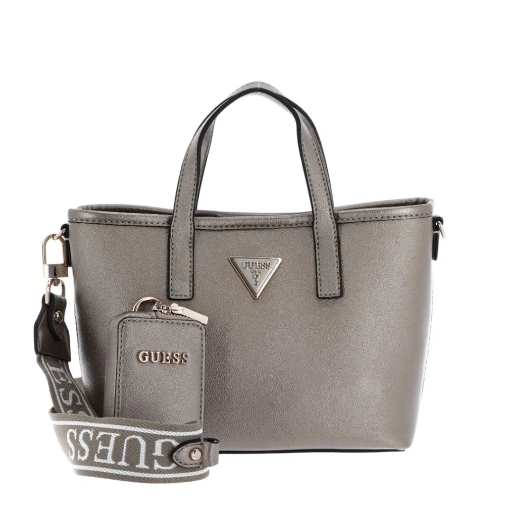 Borsa Donna a Mano con Tracolla GUESS Linea Latona Mini Colore Pewter