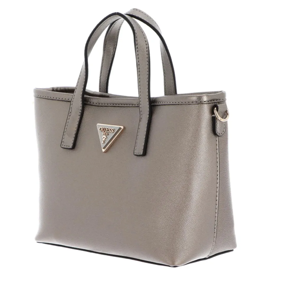 Borsa Donna a Mano con Tracolla GUESS Linea Latona Mini Colore Pewter