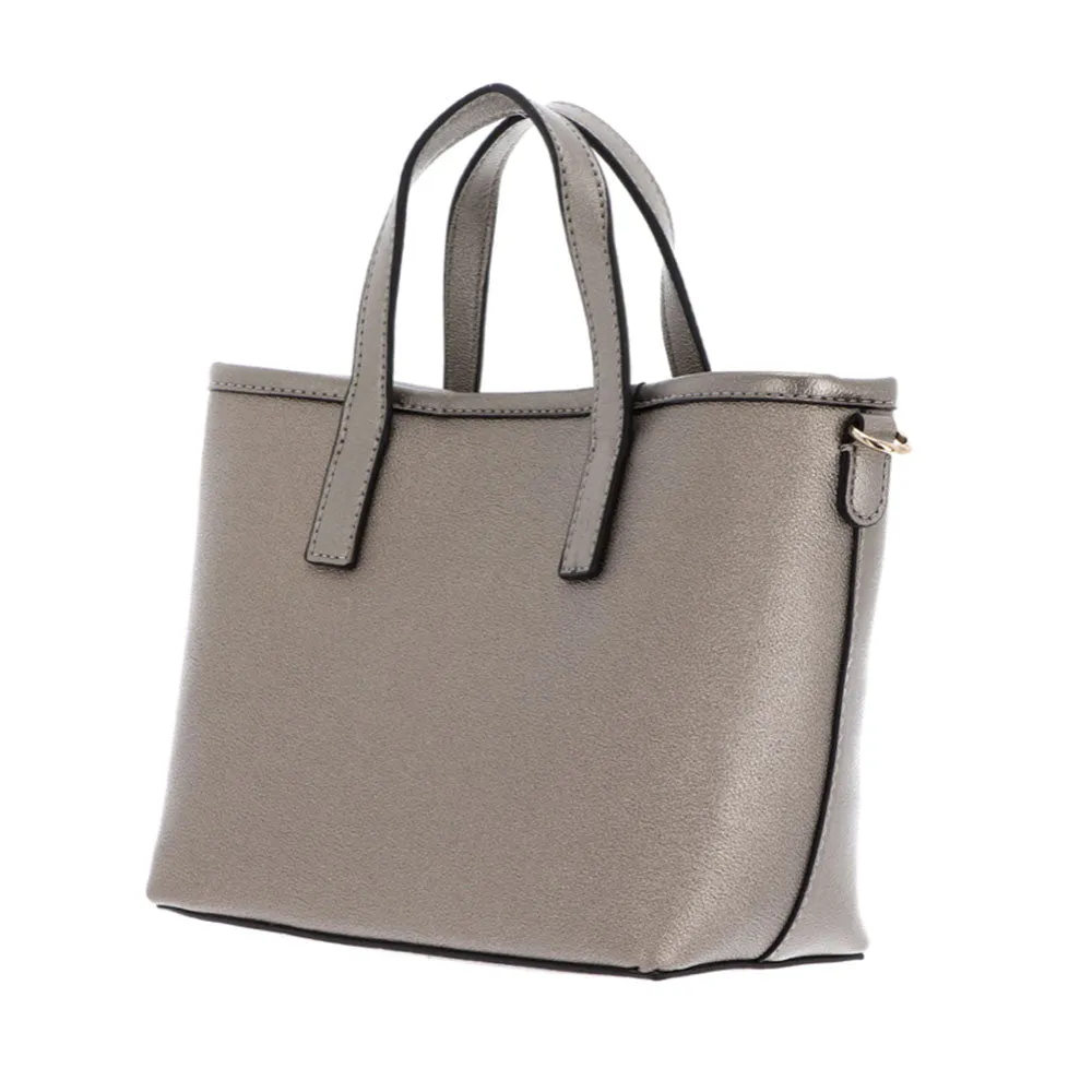 Borsa Donna a Mano con Tracolla GUESS Linea Latona Mini Colore Pewter