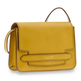 Borsa Donna a Tracolla Grande THE BRIDGE in Pelle Giallo Limone linea Lucrezia