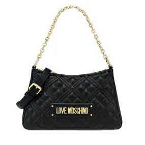 Borsa Donna Hobo a Spalla LOVE MOSCHINO linea Shiny Quilted colore Nero