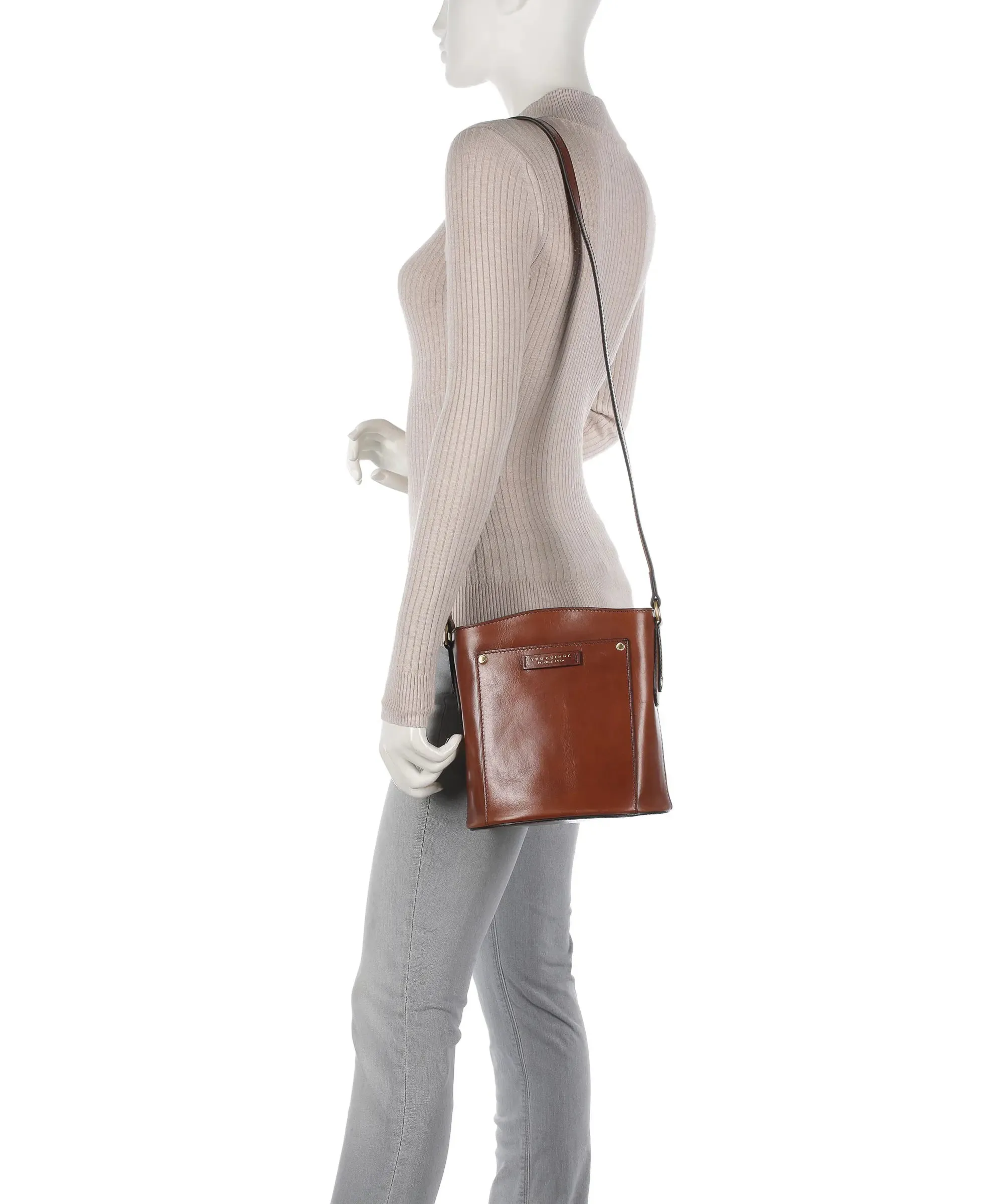 Borsa Donna Secchiello a Tracolla THE BRIDGE linea Cecilia in Pelle Marrone