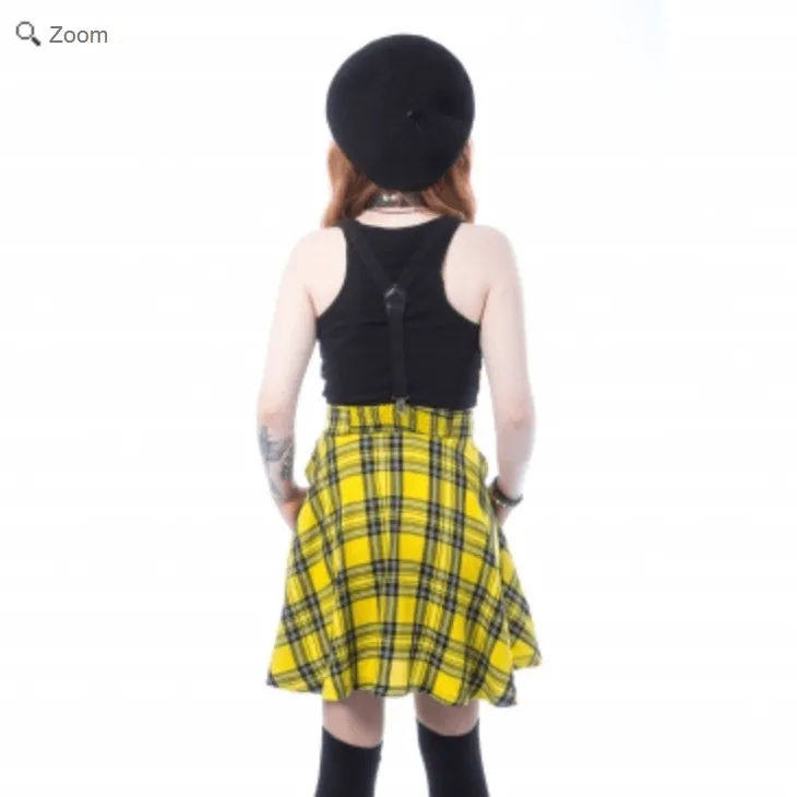 BRANWEN PINAFORE - YELLOW TARTAN