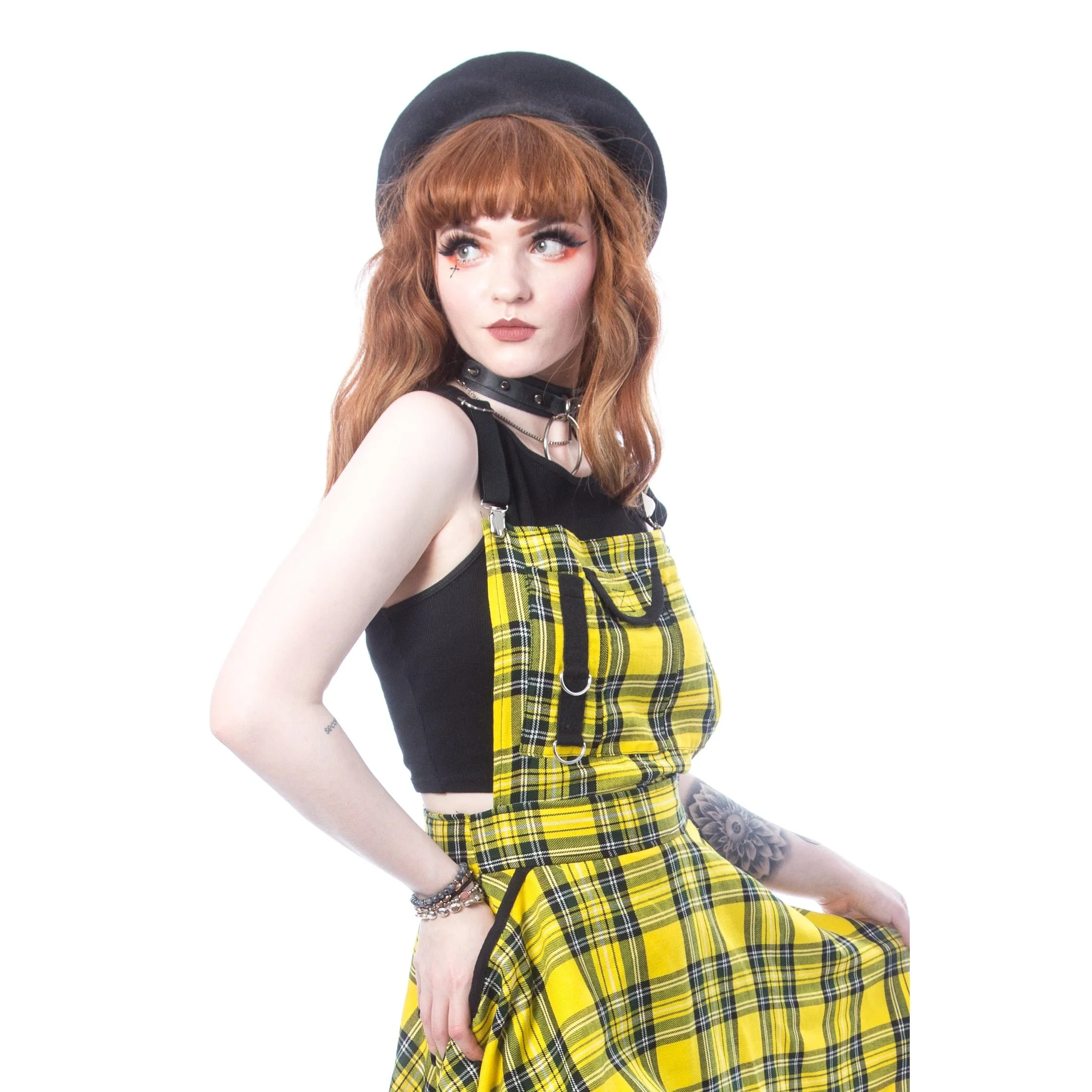 BRANWEN PINAFORE - YELLOW TARTAN