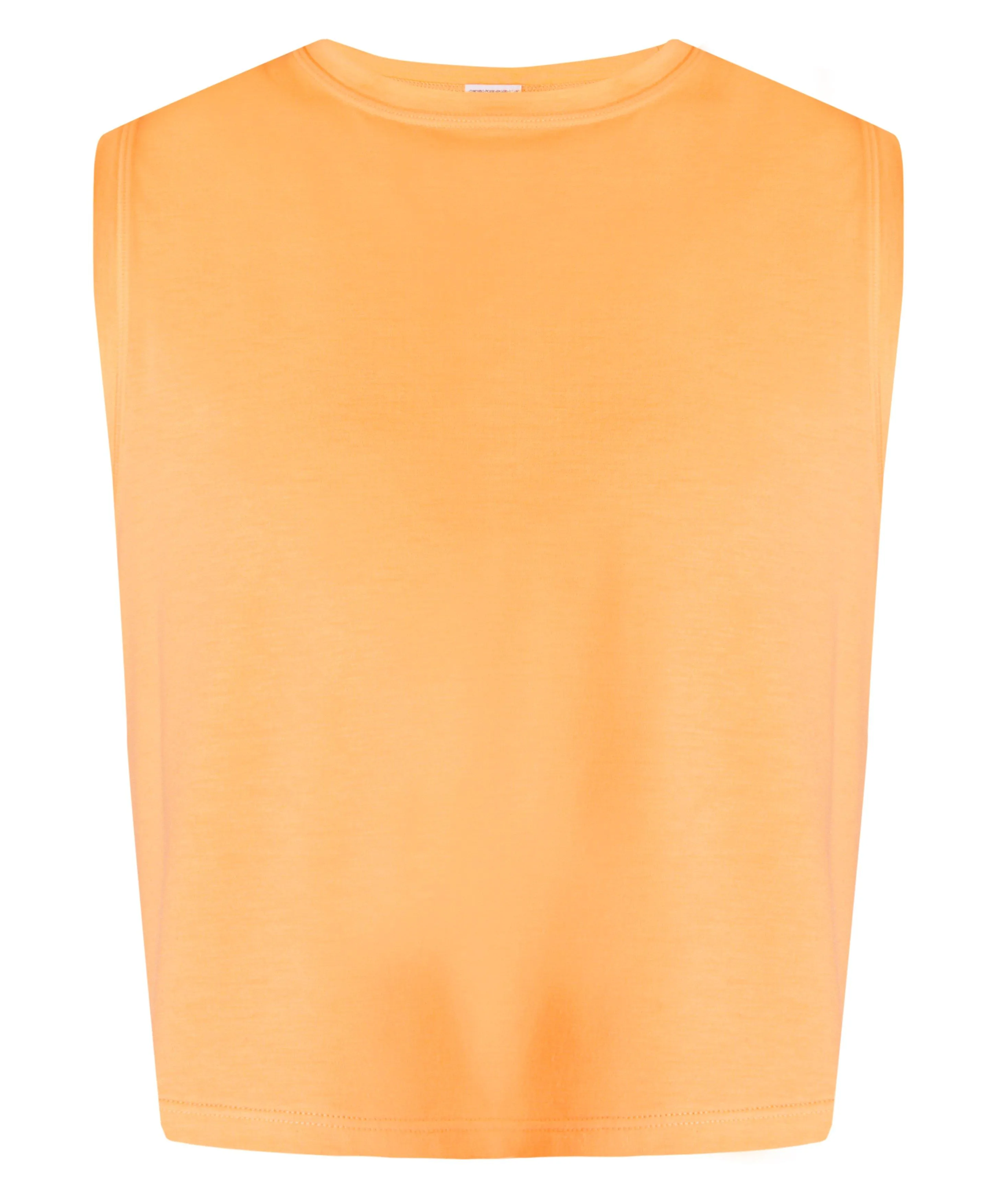 Breathe Easy Crop Muscle Tank Sb9083 Sunny-Orange