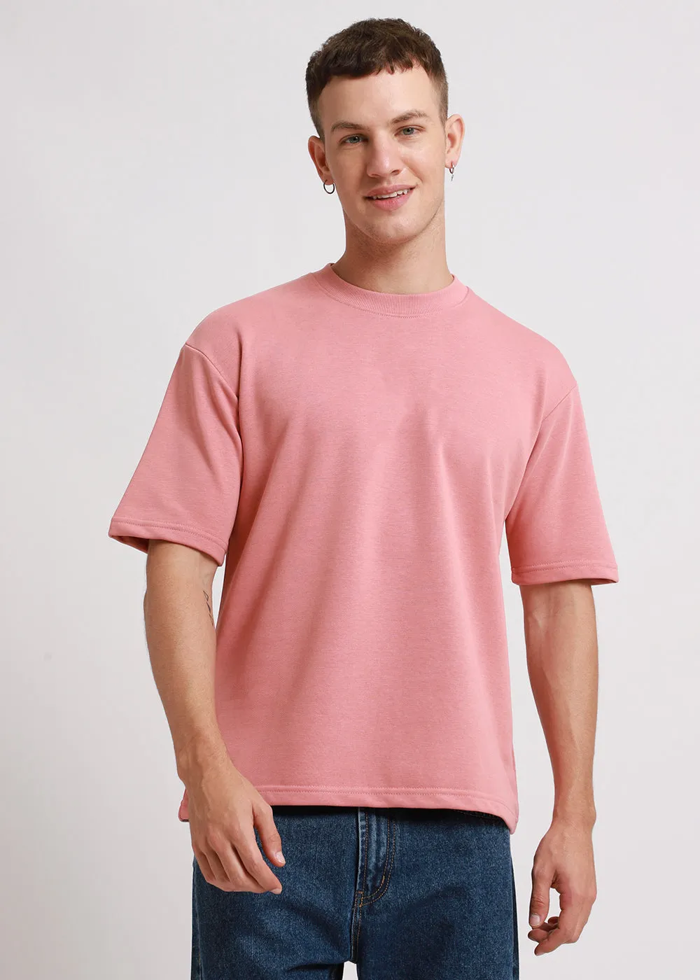 Brio Pink Oversized Basic T-shirt