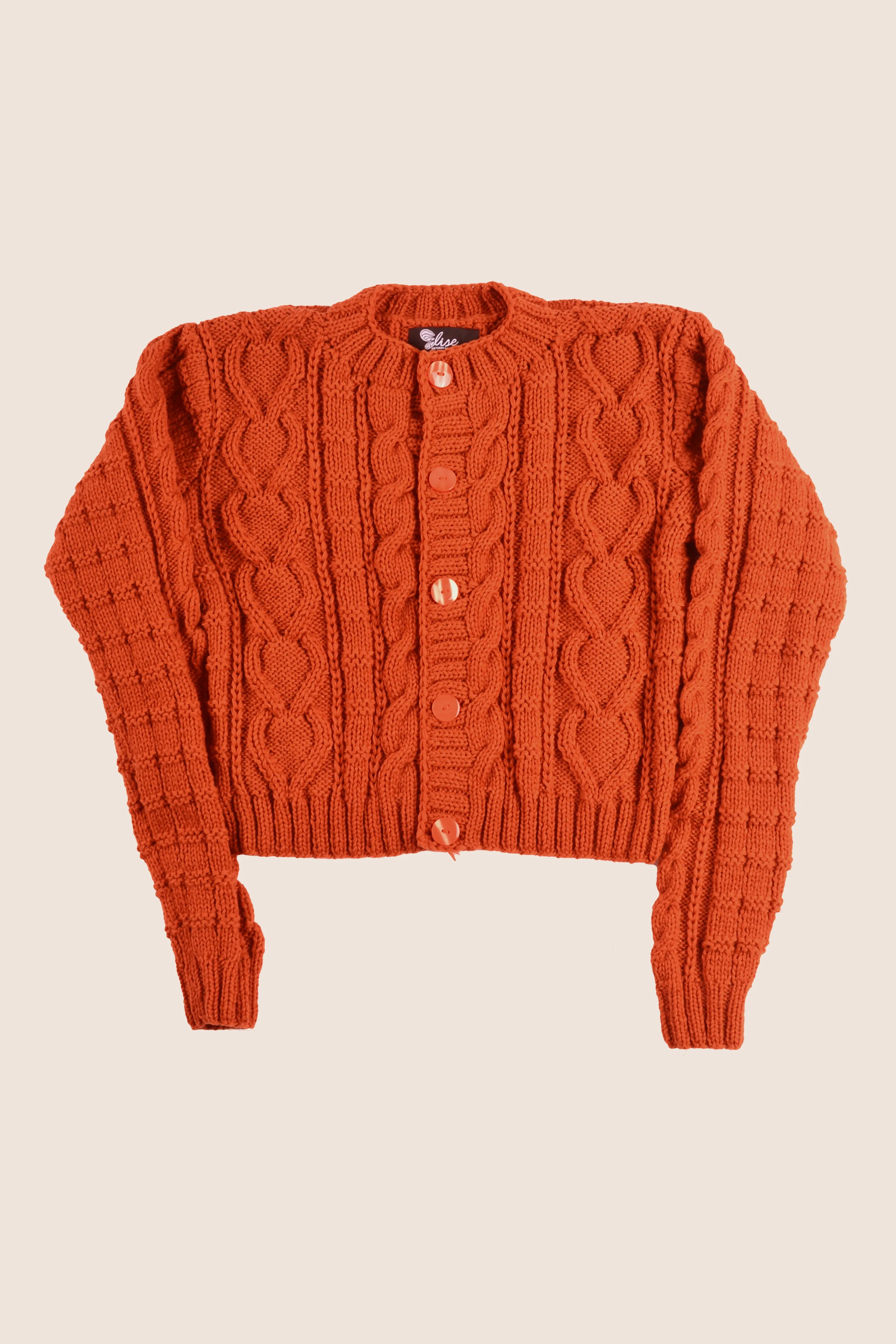 Burnt Orange Crop Cardigan